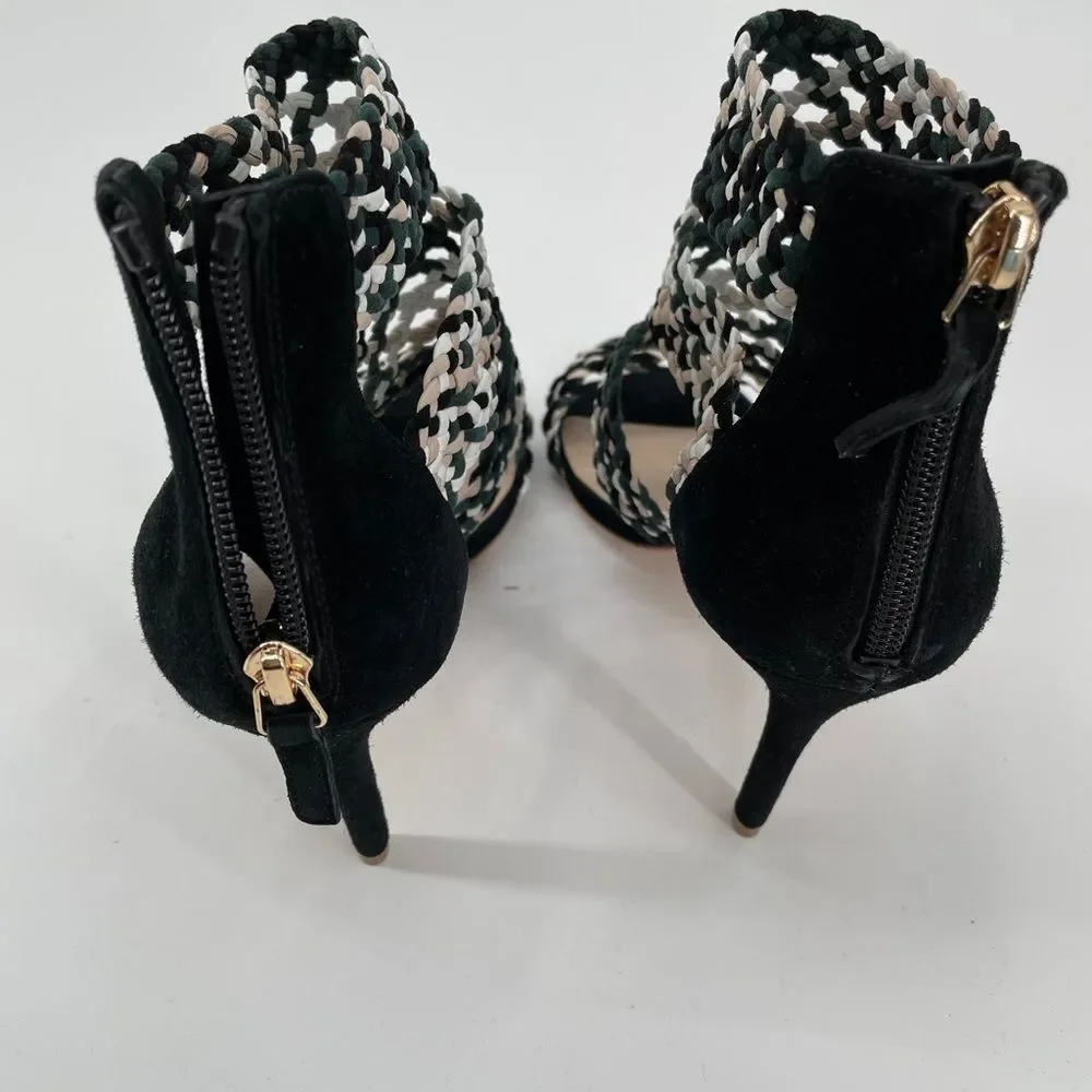 New Sandro Paris Agate Suede Sandals shoe heels 37 - Picture 7 of 11